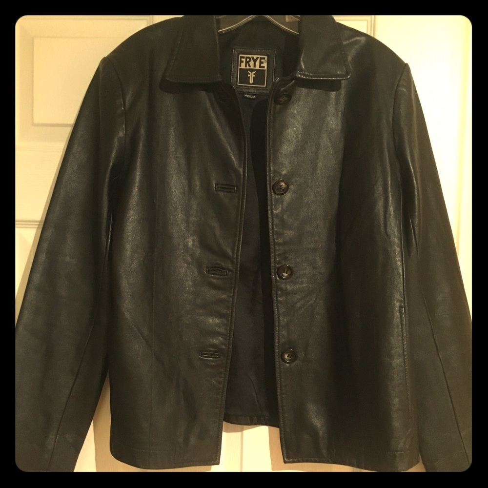 SOLD ✅Frye Leather Jacket Size M